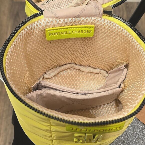 Steve Madden Quilted Tech Organizer- Cyber Lime - Picture 8 of 11